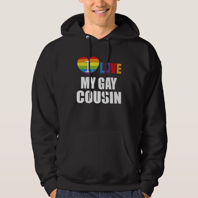 Moletom I Love My Gay Cousin LGBT Gay Lesbian (Frente)