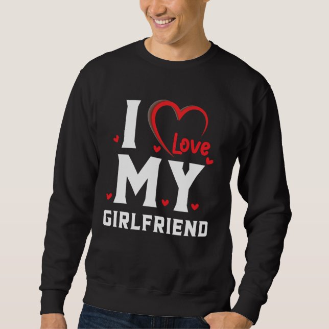 Moletom I Love My Girlfriend I Heart My Girlfriend For Cou (Frente)