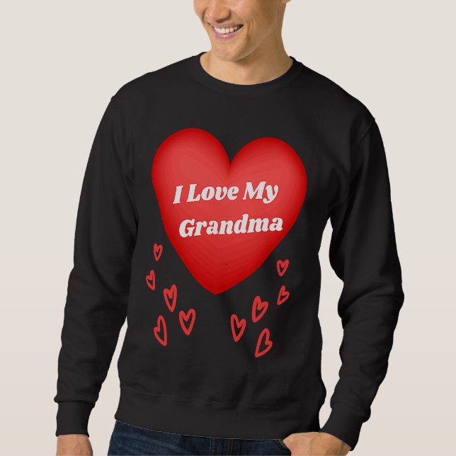 Moletom I Love My Grandma Valentines Day youth kids grandc (Frente)