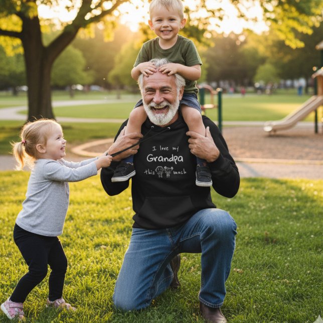 Moletom I love my grandpa typography named graphic  hoodie (Criador carregado)