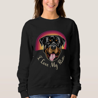 Moletom I Love My Rottweiler Rottie Dog Mom Cute