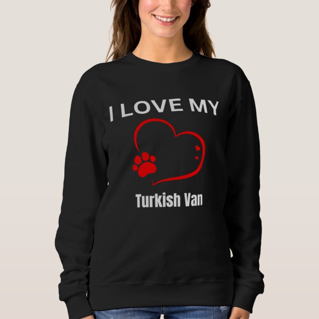 Moletom I love my turkish van breed cat Cat (Frente)