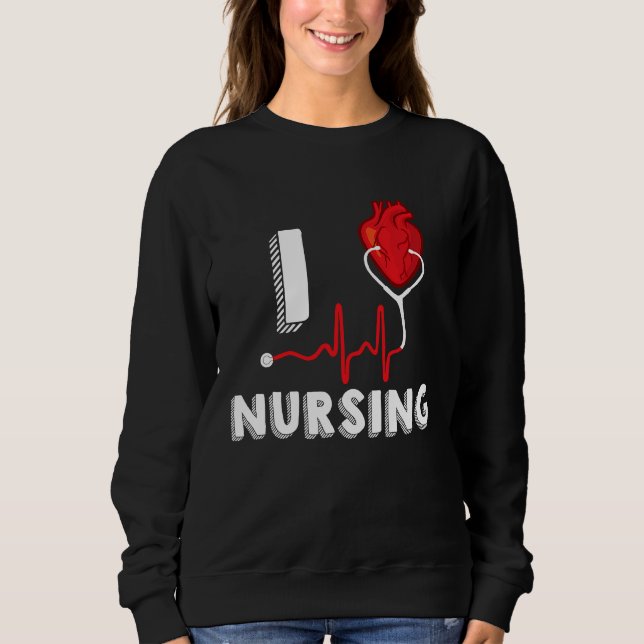 Moletom I Love Nursing  I Heart Nursing Anatomy Medical (Frente)