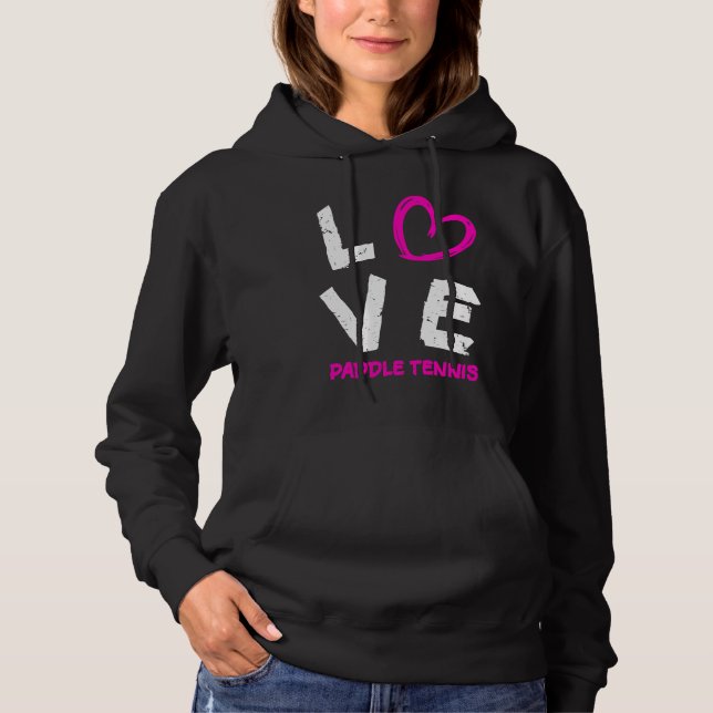 Moletom I Love Paddle Tennis Heart (Frente)