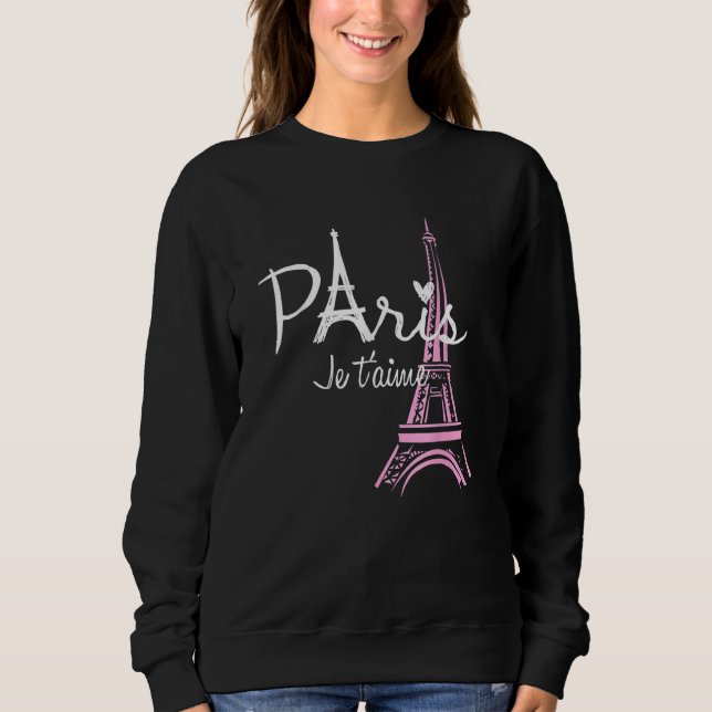 Moletom I Love Paris Eiffel Tower France  French Souvenir (Frente)