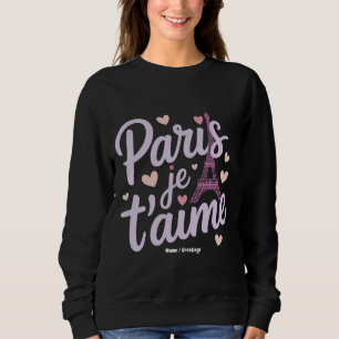 Moletom I Love Paris Je t'aime Eiffel Tower France T-Shirt