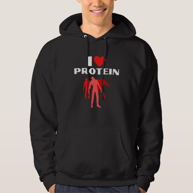 Moletom I Love Protein  Weightlifting Zombie (Frente)