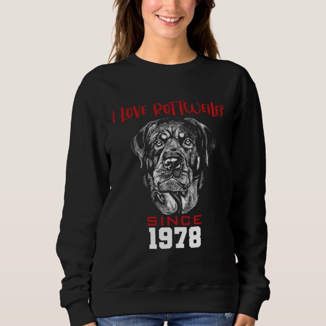 Moletom I love rottweiler since 1978 (Frente)