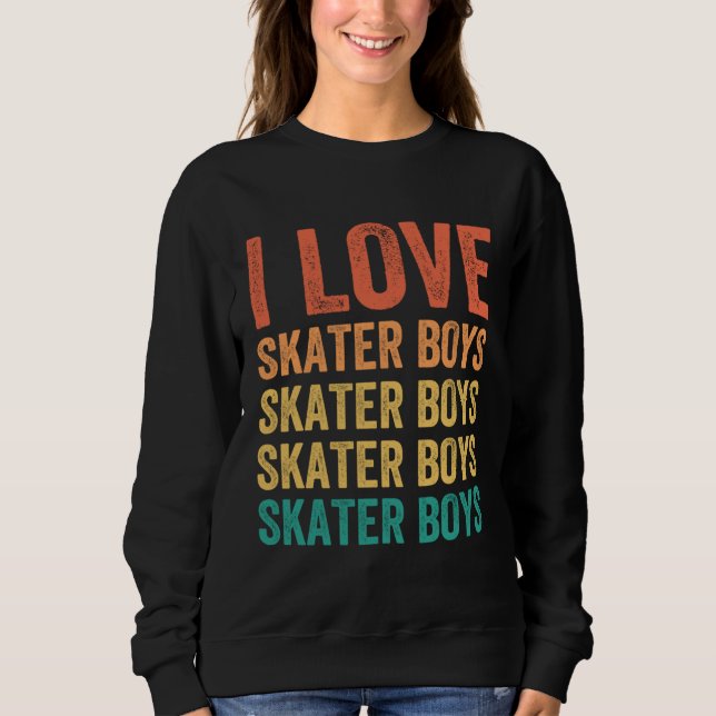Moletom I Love Skater Boys Skateboard Girls Skater Mom Ska (Frente)