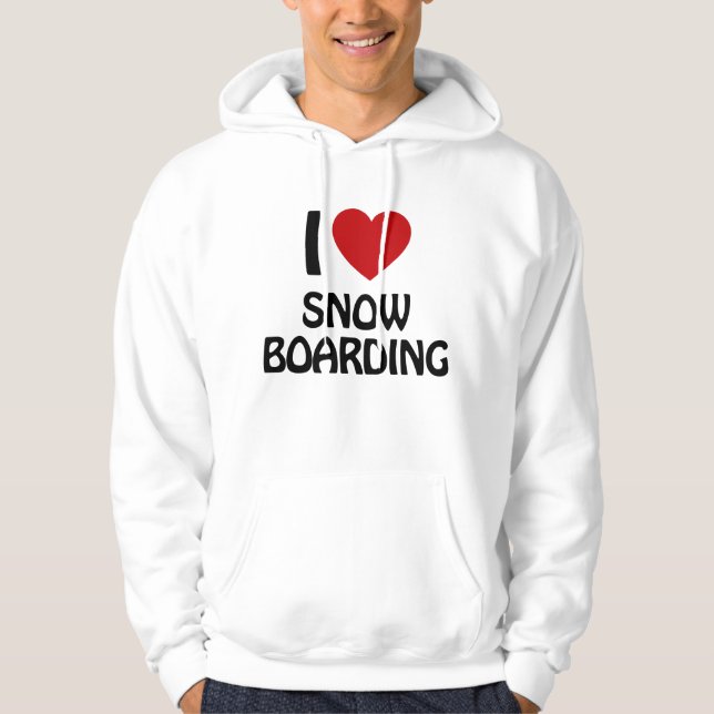 Moletom I love snowboarding (Frente)