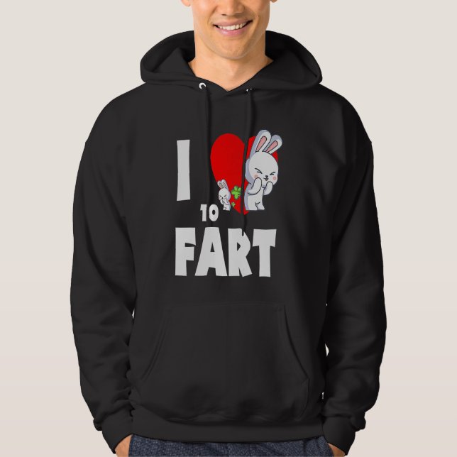 Moletom I Love To Fart Youth  Farter  Adult Bunny Rabbit (Frente)