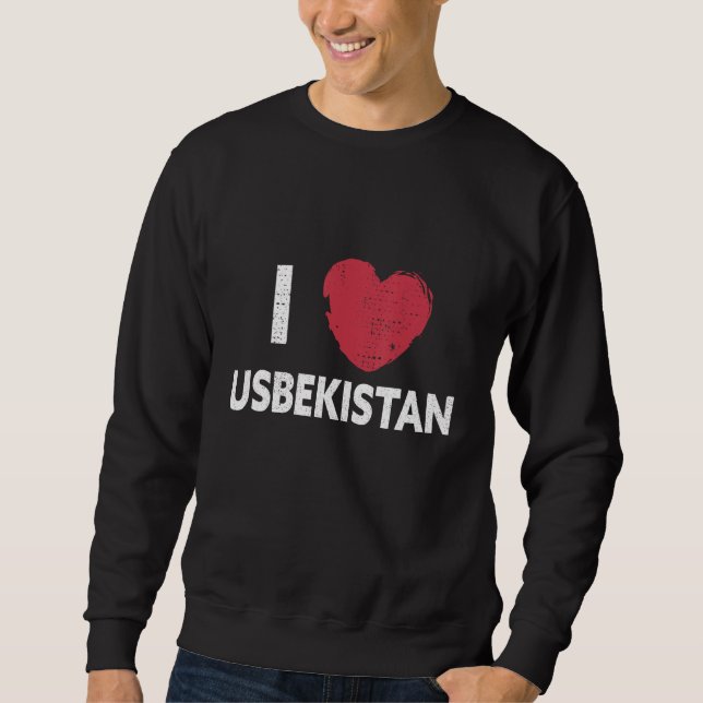 Moletom I love Uzbekistan I love Uzbekistan design (Frente)