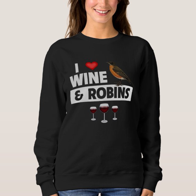 Moletom I Love Wine and American Robins Connecticut State  (Frente)