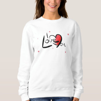 Moletom I Love You Romantic Heart Art