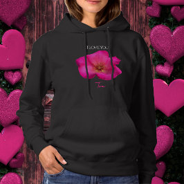 Moletom I Love You - Rose -Valentines Personalized  