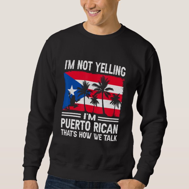 Moletom I m Not Yelling Puerto Rican Boricua Pride Frog So (Frente)