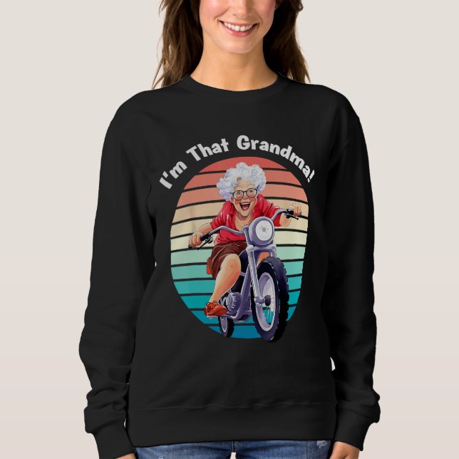 Moletom I m That Grandma Motorcycle Cool Fun 5 (Frente)