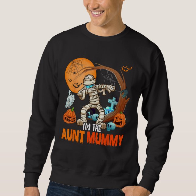 Moletom I m The Aunt Mummy Halloween Dabbing Mummy  Family (Frente)