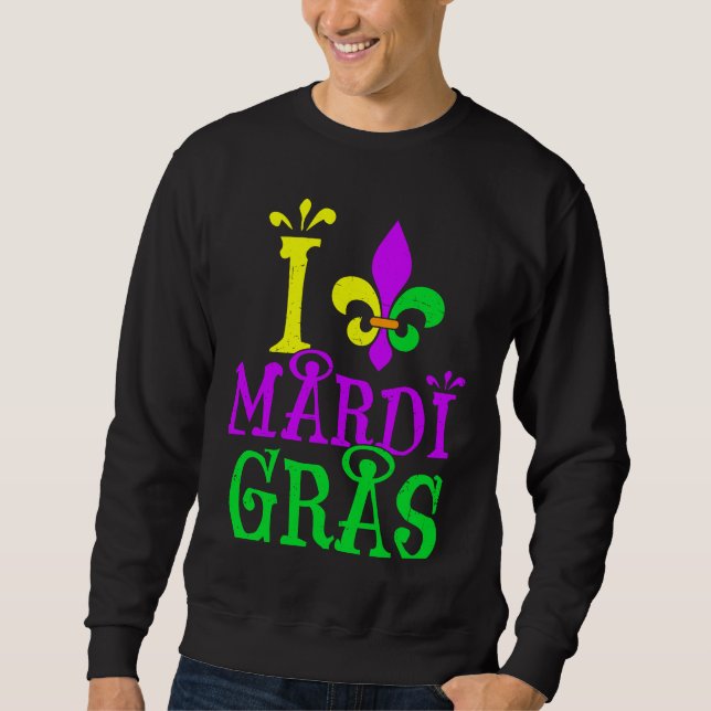 Moletom I Mardi Gras Fleur De Lys Symbol Women Men New Orl (Frente)