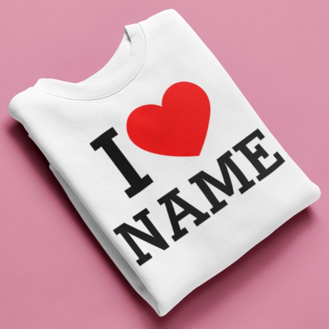 Moletom I Nome do Coração (Criador carregado)