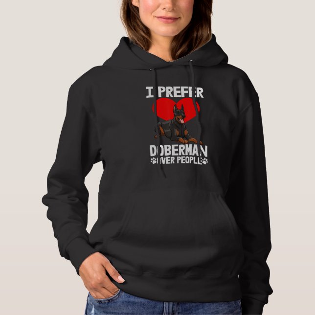 Moletom I Prefer Doberman Over People  Men Love Doberman B (Frente)