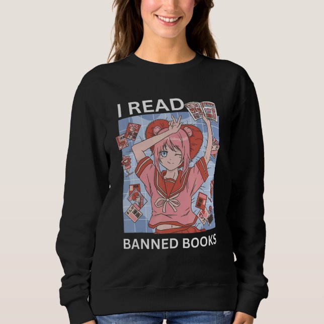 Moletom I Read Banned Books Reading Nerd Banned Book Week  (Frente)