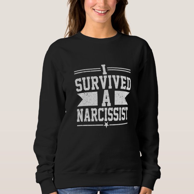 Moletom I Survived A Narcissist  Divorced Divorce Men Wome (Frente)