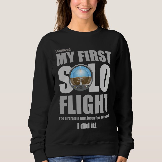 Moletom I Survived My First Solo Flight (Frente)