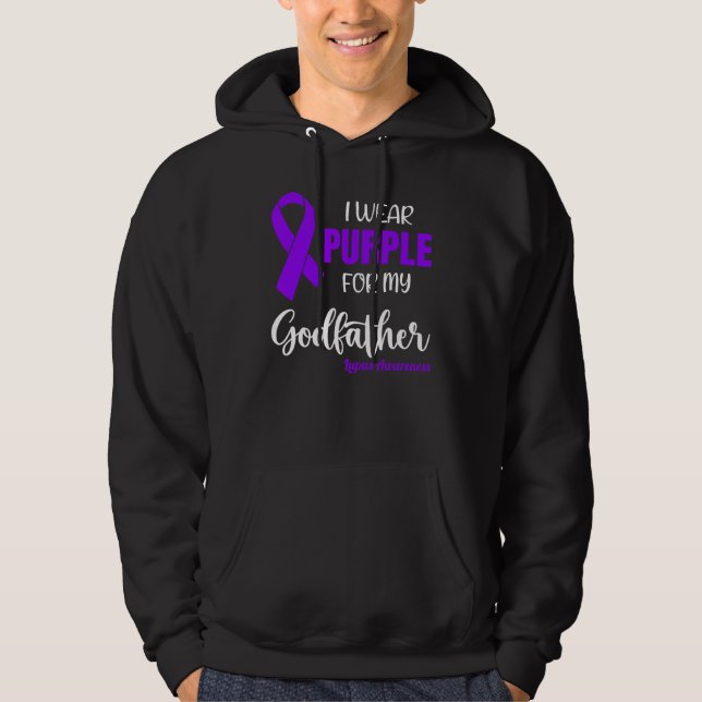 Moletom I Wear Purple For My Godfather for Lupus Awareness (Frente)