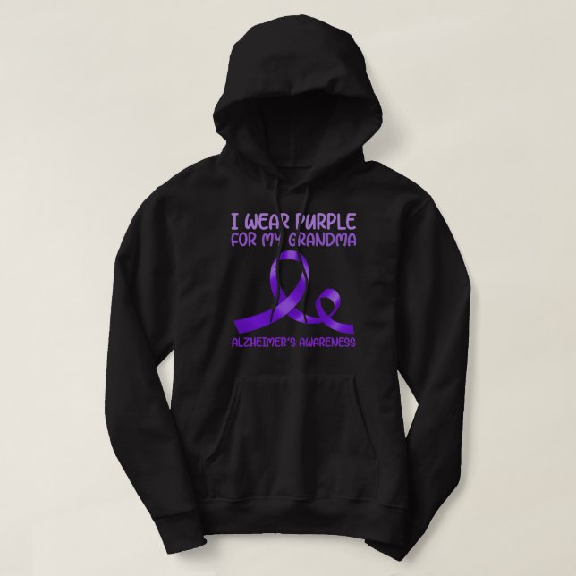 Moletom I Wear Purple For My Grandpa (Frente do Design)