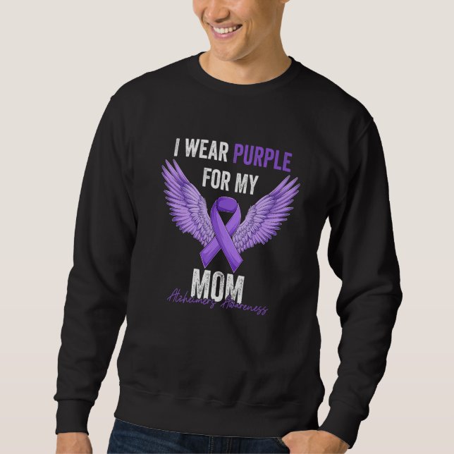 Moletom I Wear Purple For My Mom Dementia Alzheimer's Awar (Frente)