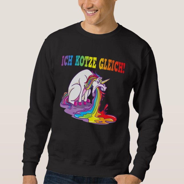 Moletom Ich Kotz Ggleich Unicorn Spit Mau (Frente)