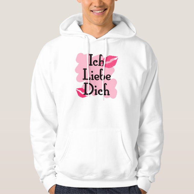 Moletom Ich Liebe Dich - alemão eu te amo (Frente)