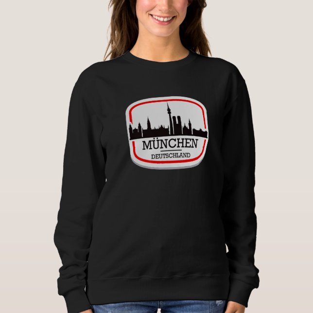 Moletom Ich Liebe München Tee Legal Munique Skyline Graphi (Frente)
