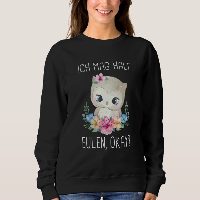 Moletom Ich mag halt Owls okay (Frente)