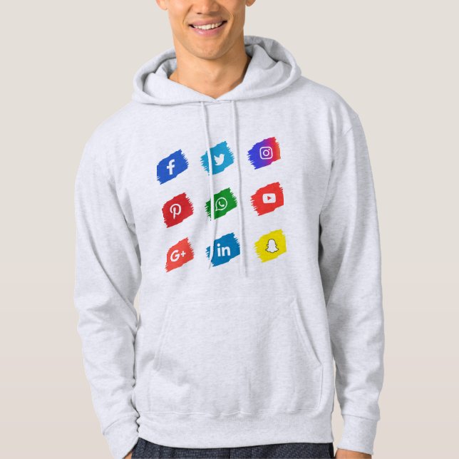 Moletom Ícone de mídia social (Frente)