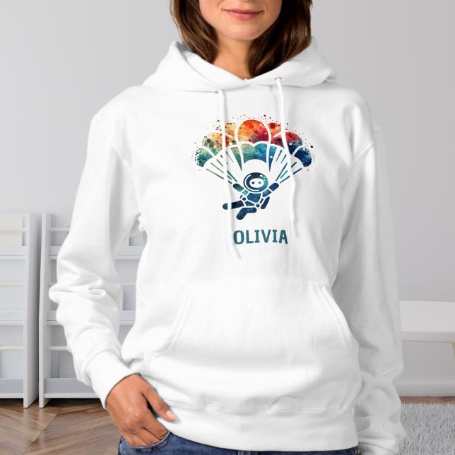 Moletom Ícone Paraquedista de Coloração Aquosa Personaliza (Criador carregado)