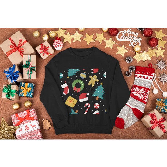 Moletom Ícones clássicos de Natal (Criador carregado)