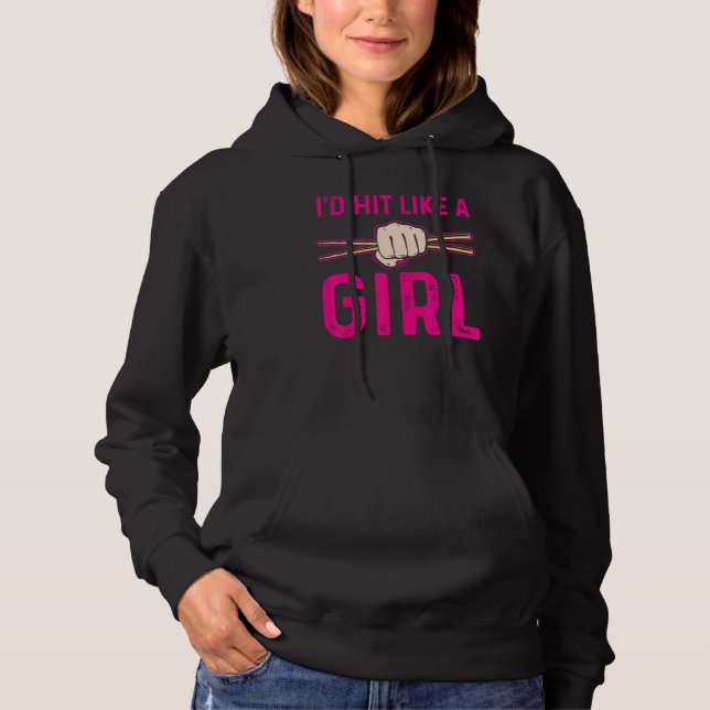 Moletom Id Hit Like a Girl Womens Percussionists Drummer 2 (Frente)