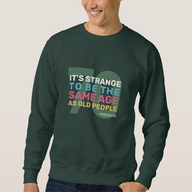 Moletom Idade Personalizada e Nome Aniversário do Mais vel (Frente)