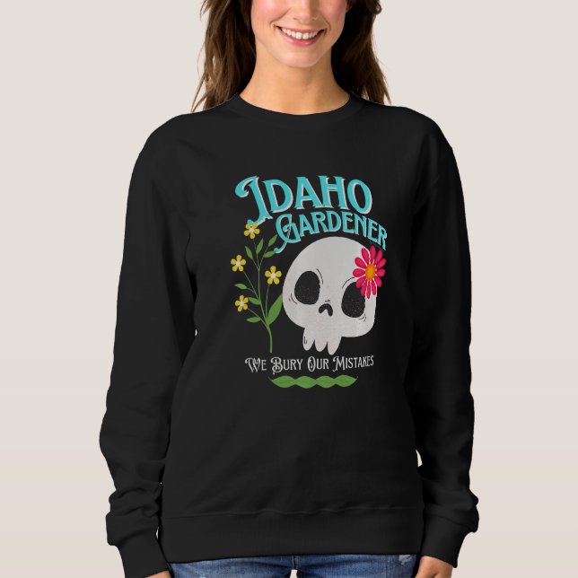 Moletom Idaho Id State Rebellious Gardener Cute Skull Flow (Frente)