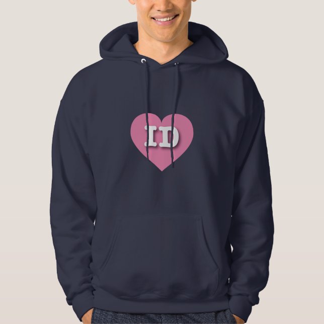 Moletom Idaho Pink Heart - Eu amo ID (Frente)