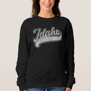 Moletom Idaho Retro Baseball Style Vintage Men Mulheres Cr