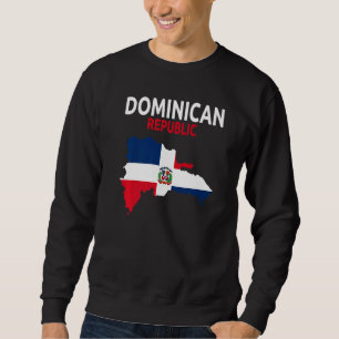 Moletom Idéia de bandeira da República Dominicana para hom