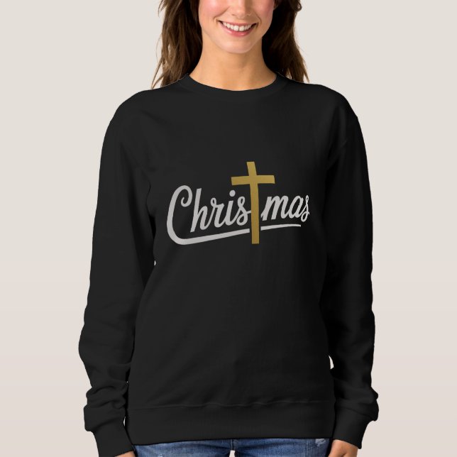 Moletom Ideia de Presente de Jesus de Correspondência Fami (Frente)