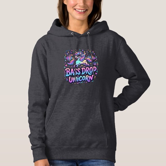 Moletom Ideia de Presente Unicórnio Drop de Bass Typografi (Frente)