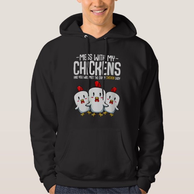Moletom Ideia de Senhora Louca de Galinha (Frente)