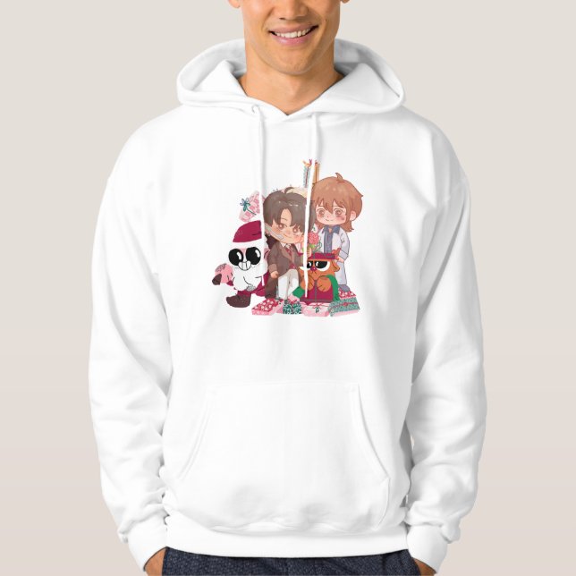 Moletom Ídolos de Anime Rosa de Natal e Desfile de Papai N (Frente)