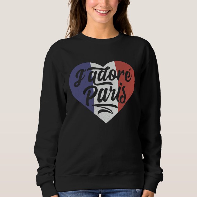 Moletom I'dore Paris City Country France Flag Heart French (Frente)