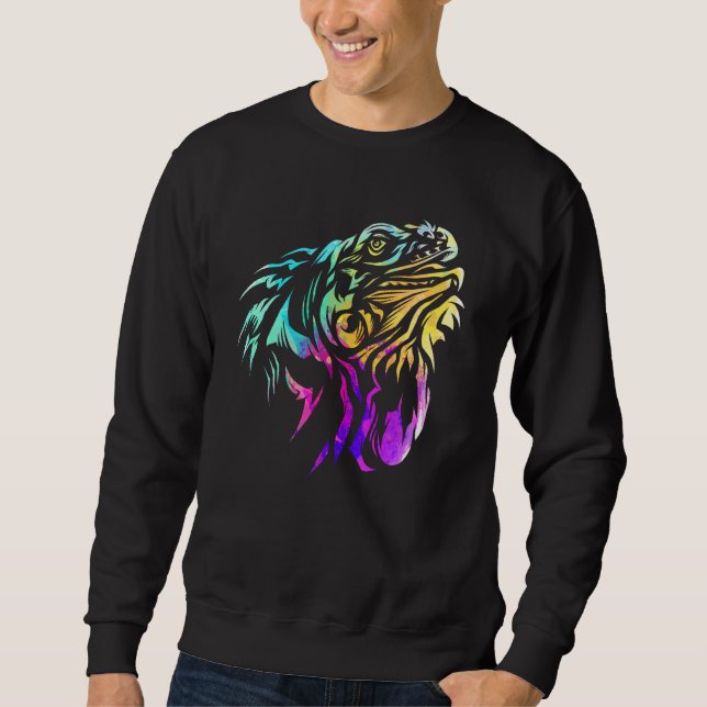 Moletom Iguana Lizard Art Reptile Tropical Animal (Frente)
